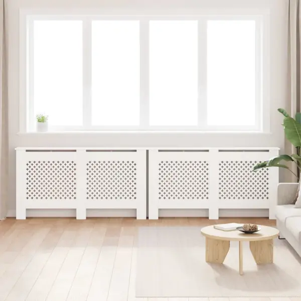 Valged MDF radiaatorikatted, 2 tk, 152 x 19 x 81,5 cm – 3
