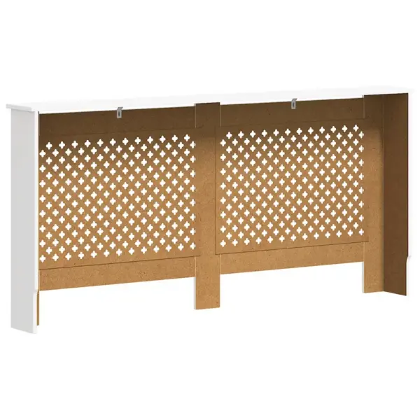 Radiaatorikatted liistudest disainiga, 2 tk, valge MDF, 172 x 19 x 81,5 cm – 7