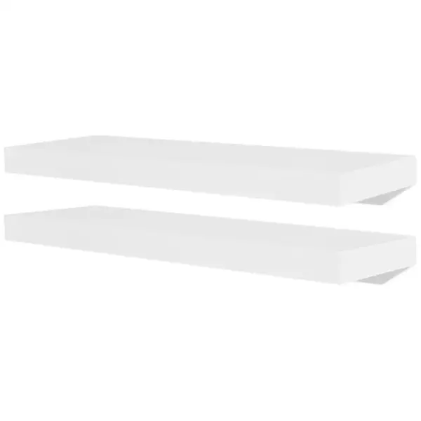 Valged MDF seinariiulid nähtamatu kinnitusega, 2 tk, 60 x 20 x 3,8 cm, kandevõime 5 kg – 2