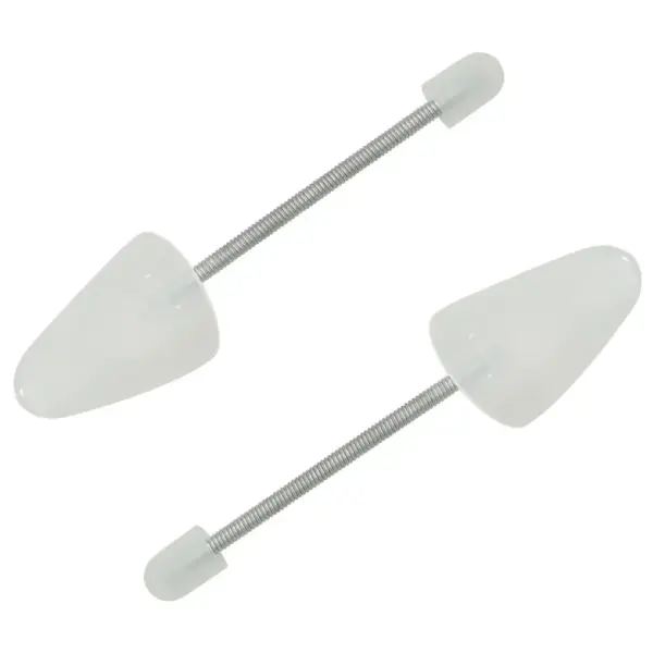 Valged plastist kingapuud spiraalvedruga, 5 paari, EU 35–38 – 2