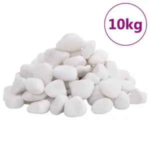 Valged poleeritud veeriskivid akvaariumile ja aeda, 2–5 cm, 10 kg