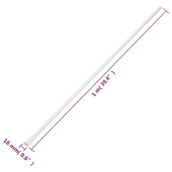 Valged PVC kaablikanalid kaablite peitmiseks, Ø16 mm, 10 x 1 m, kruvitav komplekt – 6