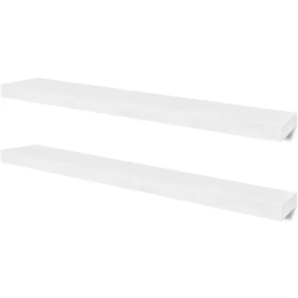 Valged MDF seinariiulid nähtamatu kinnitusega, 4 tk, 100 x 20 cm – 2