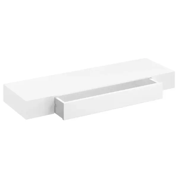 Valged seinariiulid sahtliga, 2 tk, mati MDF-ga, 80 x 25 x 8 cm – 7