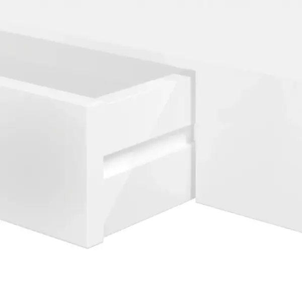 Valged seinariiulid sahtliga, 2 tk, mati MDF-ga, 80 x 25 x 8 cm – 8