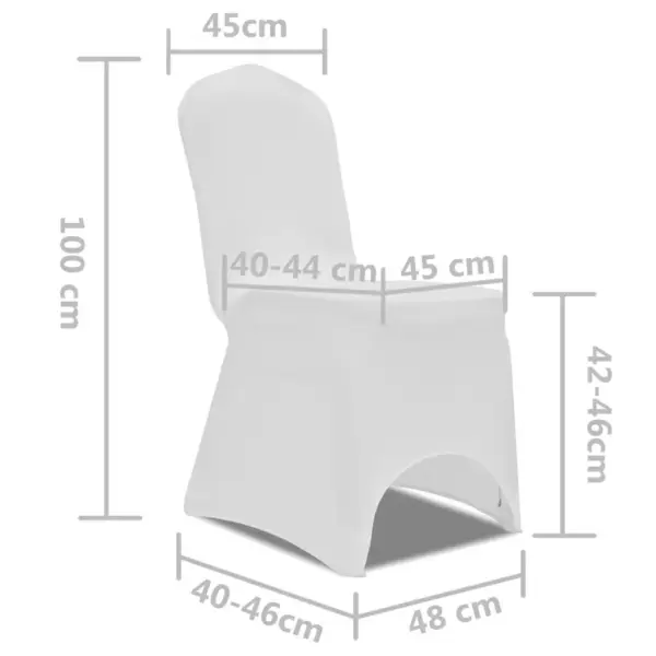 Valged venivad toolikatted klassikalistele toolidele kuni 100 cm, 6 tk – 8