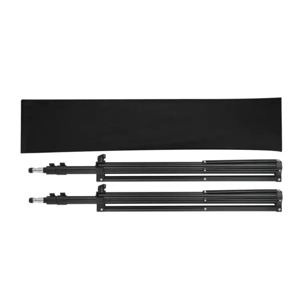 Reguleeritavad valgusstatiivid, 2 tk, alumiinium, 78–210 cm, must – 2