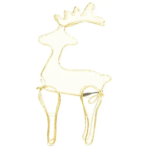 Valgustatud põhjapõder jõulukaunistus, soe valge LED, 306 LEDi, 60 x 24 x 89 cm – 4