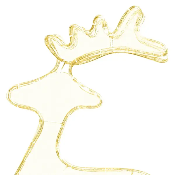 Valgustatud põhjapõder jõulukaunistus, soe valge LED, 306 LEDi, 60 x 24 x 89 cm – 6