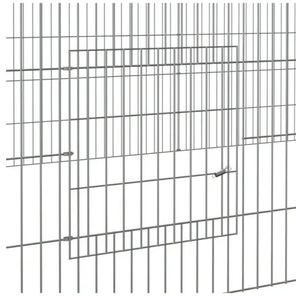 5-paneeline väliaedik väikeloomadele, tsingitud raud, hõbedane, 541 x 109 x 54 cm – 6