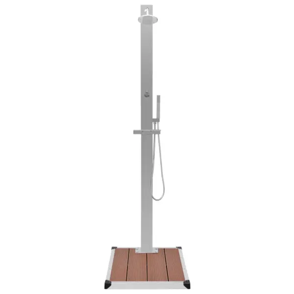 Välidušipaneel WPC alusega, roostevaba teras, pruun/hõbedane, 210 cm – 4