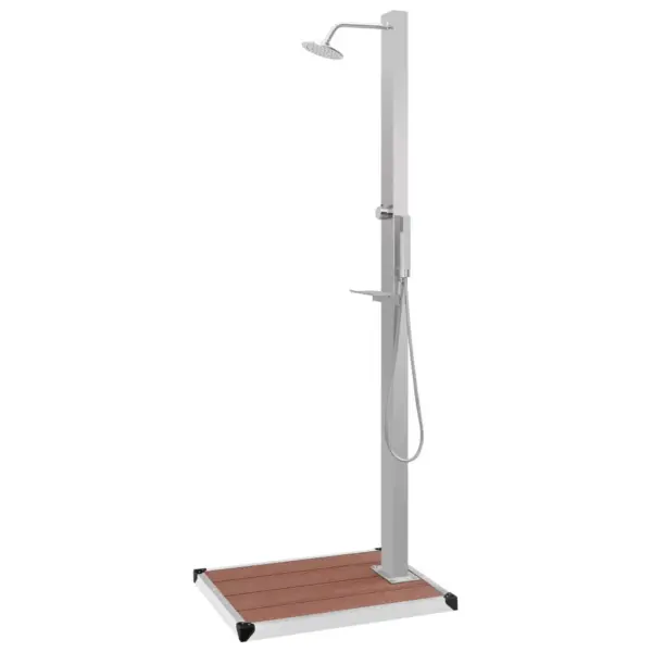 Välidušipaneel WPC alusega, roostevaba teras, pruun/hõbedane, 210 cm – 5
