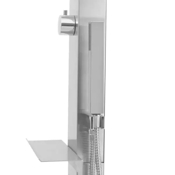 Välidušipaneel WPC alusega, roostevaba teras, pruun/hõbedane, 210 cm – 6
