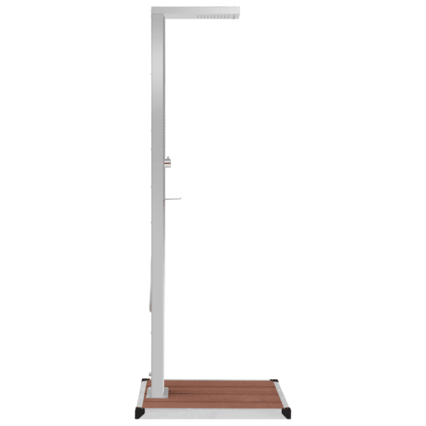 Välidušipaneel koos WPC dušialusega, roostevaba teras, hõbedane/pruun, 210 cm – 5