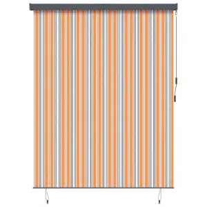 Välikardin rulookardin UV-kaitsega, kollane ja sinine, 200 x 250 cm, polüesterkangas ja alumiinium, ainult laekinnitus