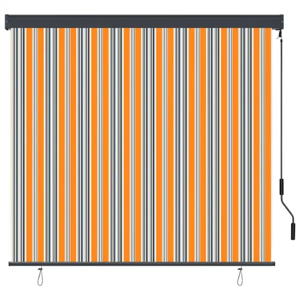 Välikasutuseks rulookardin rõdule ja terrassile, kollane-sinine, kangas ja alumiinium, 180 x 250 cm – 2