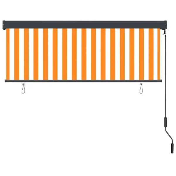 Välirulookardin käsivändaga, valge-oranž triibuline, 180 x 250 cm – 3