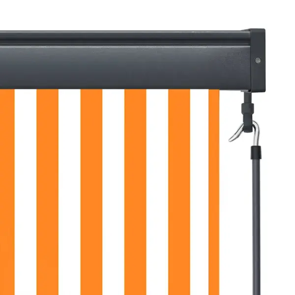 Välirulookardin käsivändaga, valge-oranž triibuline, 180 x 250 cm – 6