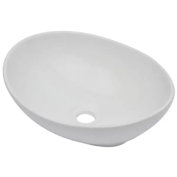 Kaheosaline vannitoamööbli komplekt seinariiuli ja ovaalse keraamilise valamuga, hall/valge, riiul 60 cm – 5