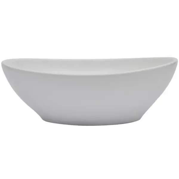 Kaheosaline vannitoamööbli komplekt seinariiuli ja ovaalse keraamilise valamuga, hall/valge, riiul 60 cm – 6