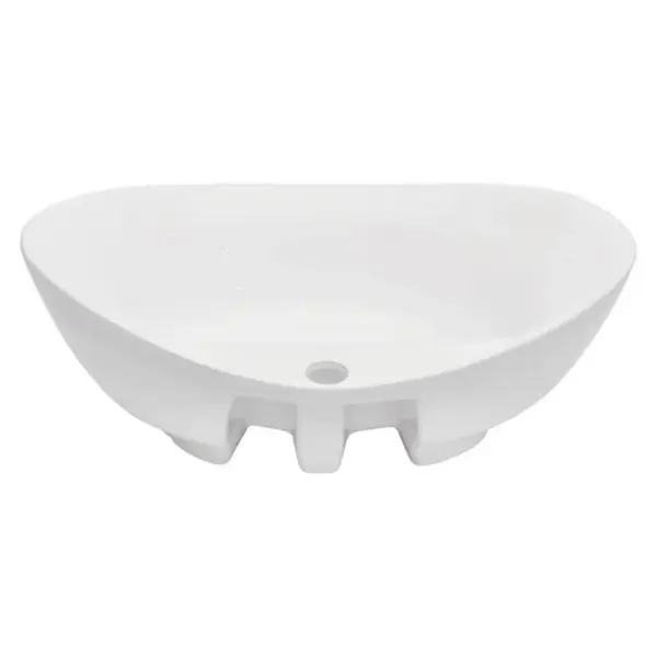 Kaheosaline vannitoamööbli komplekt seinariiuli ja ovaalse keraamilise valamuga, hall, 60 cm - 6