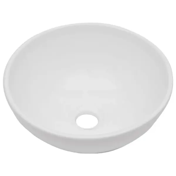 Kaheosaline vannitoamööbli komplekt seinariiuli ja ümmarguse keraamilise valamuga, valge, 60 cm - 12