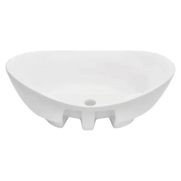 Kaheosaline vannitoariiuli ja ovaalse valamuga komplekt, must seinariiul, valge keraamiline valamu, 60 cm - 6