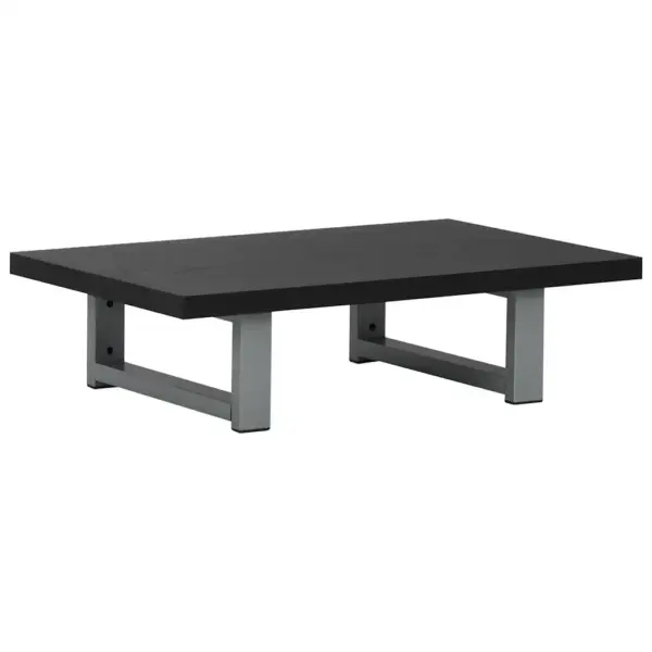 Kaheosaline vannitoariiuli ja ovaalse valamuga komplekt, must seinariiul, valge keraamiline valamu, 60 cm - 9