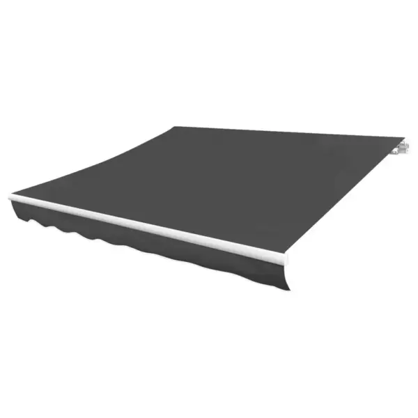 Varikatuse riie terrassi ja rõdu jaoks, antratsiithall, 5 x 3 m, PU-kattega polüester – 2