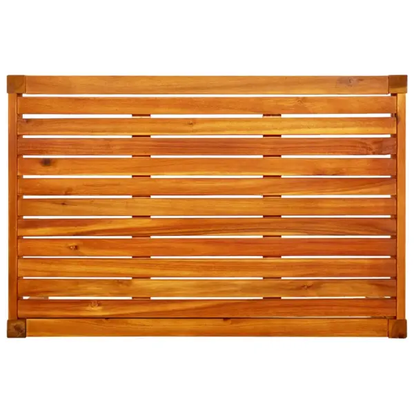 Varikatusega akaatsiapuidust aiapink lauaga ja jalatugedega, tumehallid padjad, 179 x 66 x 180 cm – 6