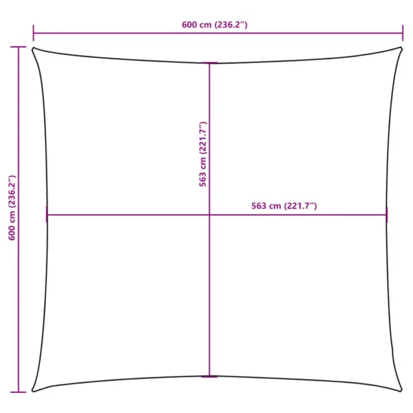 Veekindel kandiline päikesepuri, terrakota, Oxford-kangas, 6 x 6 m – 10