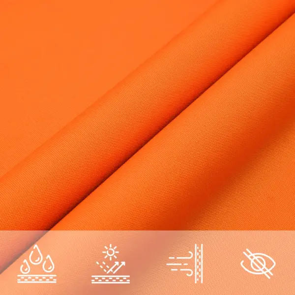Veekindel UV-kaitsega päikesepuri, ristkülik, oranž, 2 x 3 m, PU-kattega oxford-kangas – 8