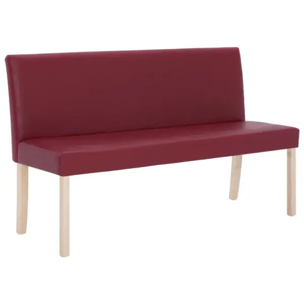 Veinipunane esikupink seljatoega, kunstnahk, männipuidust raam, 139,5 cm – 2