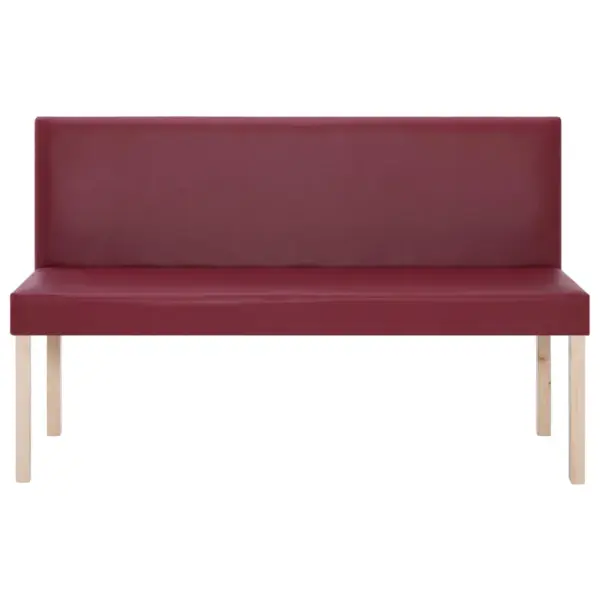 Veinipunane esikupink seljatoega, kunstnahk, männipuidust raam, 139,5 cm – 3
