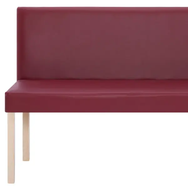 Veinipunane esikupink seljatoega, kunstnahk, männipuidust raam, 139,5 cm – 6