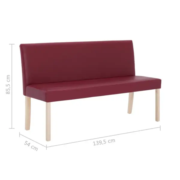 Veinipunane esikupink seljatoega, kunstnahk, männipuidust raam, 139,5 cm – 8