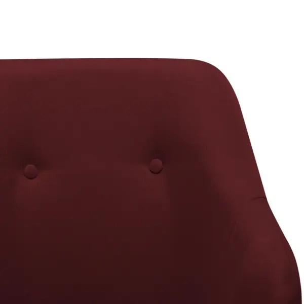 Modernne veinipunane kiiktool kangast polsterdusega, pöökpuust jalustega, 60 x 71 x 79 cm – 6