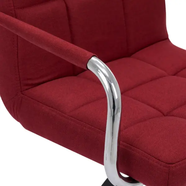 Veinipunased kangast baaritoolid käetugede ja jalatoega, gaasitõstega ja pöörlevad, 2 tk – 7