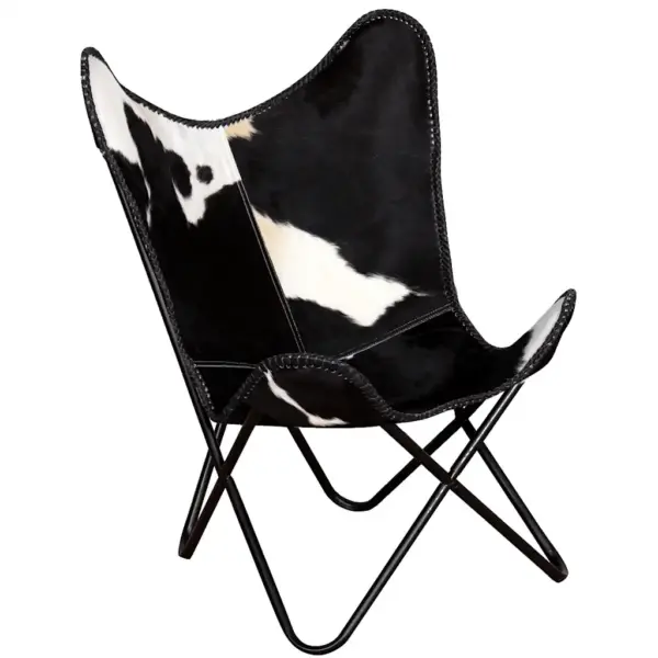 Veisenahast libliktool, must ja valge, käsitöö, 74 x 66 x 90 cm – 2