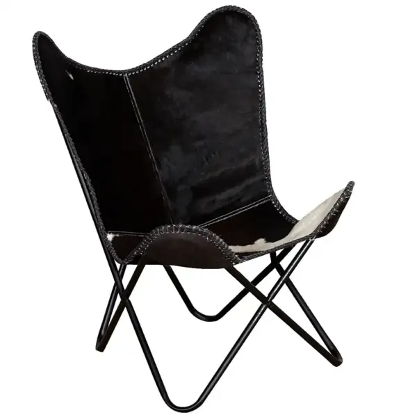 Veisenahast libliktool, must ja valge, käsitöö, 74 x 66 x 90 cm – 6