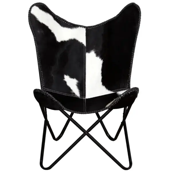 Veisenahast libliktool, must ja valge, käsitöö, 74 x 66 x 90 cm – 8