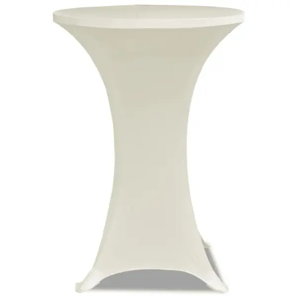 Veniv baarilauakate Ø 60 cm, kreemjasvalge, 2 tk – 3