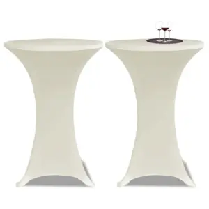 Veniv seisulaua kate, 2 tk, Ø 80 cm, kreemjasvalge