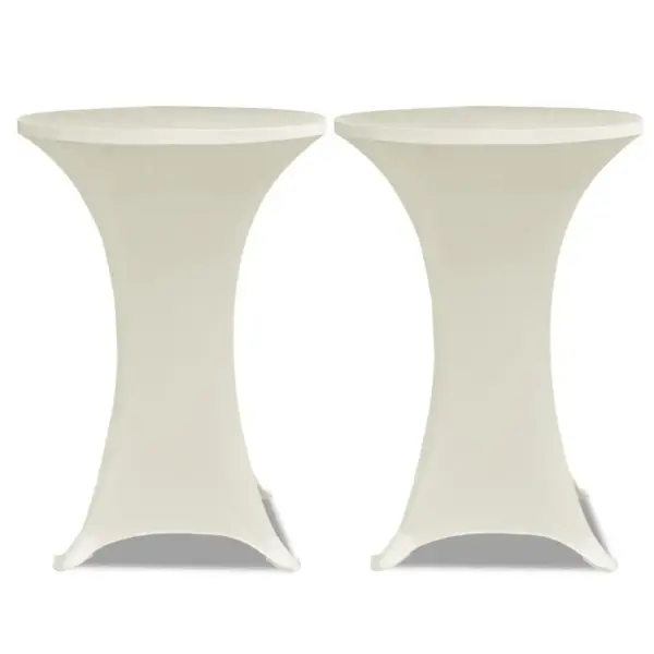 Veniv seisulaua kate, 2 tk, Ø 80 cm, kreemjasvalge – 2