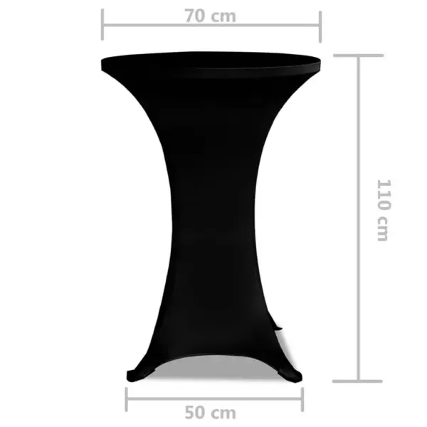 Veniv seisulauakate baarilauale, must, Ø 70 cm, 2 tk – 5