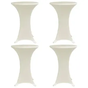 Veniv seisulauakate Ø 80 cm, kreemjasvalge, 4 tk