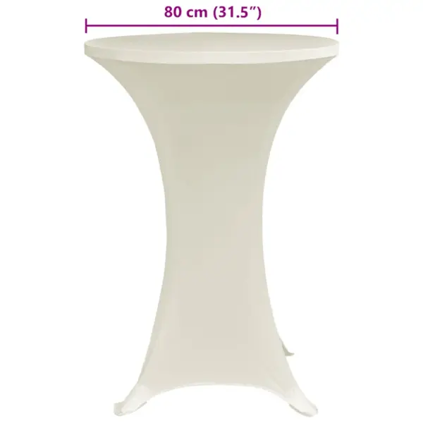 Veniv seisulauakate Ø 80 cm, kreemjasvalge, 4 tk – 6