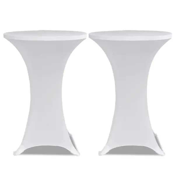 Veniv baarilaua kate Ø 70 cm, valge, kuni 120 cm kõrgusele, 2 tk – 2