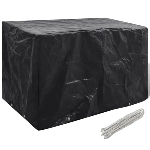 Aiamööblikatted rotangimööblile, 2 tk, must, 8 kinnitusavaga, 140 x 70 x 90 cm – 2