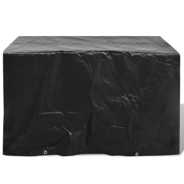 Aiamööblikatted rotangimööblile, 2 tk, must, 8 kinnitusavaga, 140 x 70 x 90 cm – 3